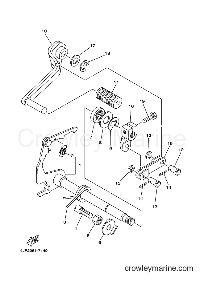 Yamaha Motors RX115 (5FS1) [010] - SHIFT SHAFT