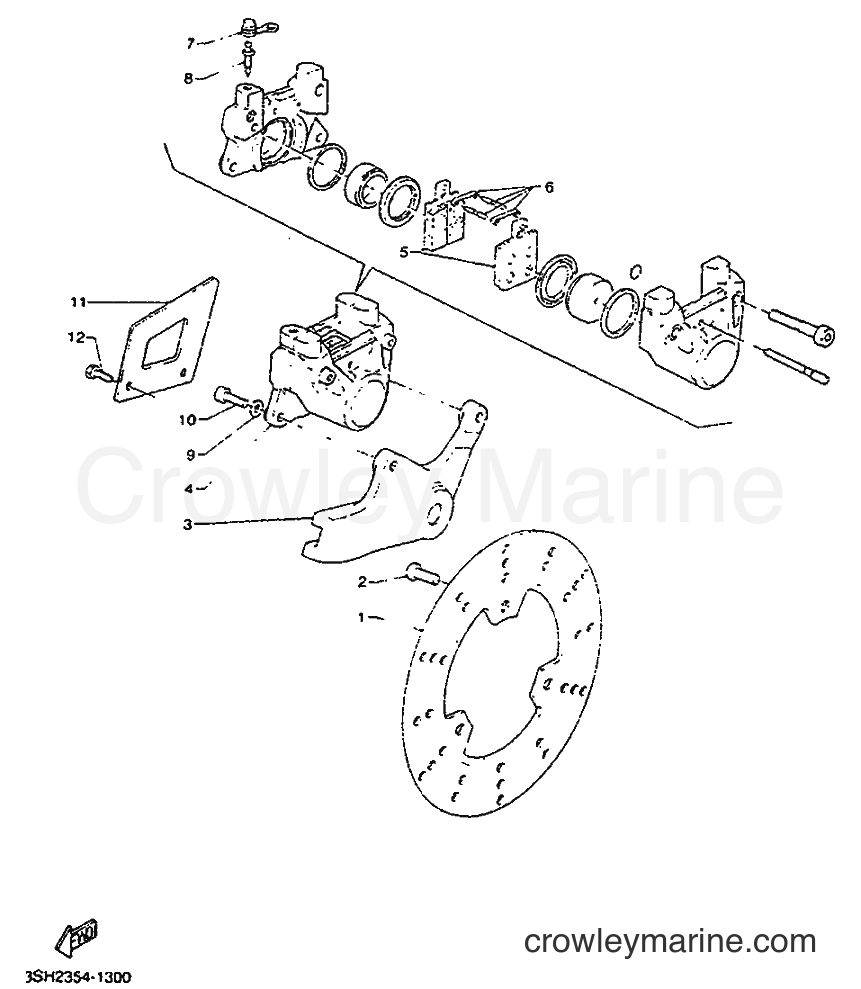 Yamaha Motors TDR125 (3XE2) [999] - REAR BRAKE CALIPER