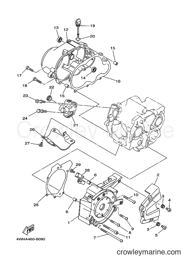 2004 Street Bike V110E - V110E (4WHD) [010] - CRANKCASE COVER 1