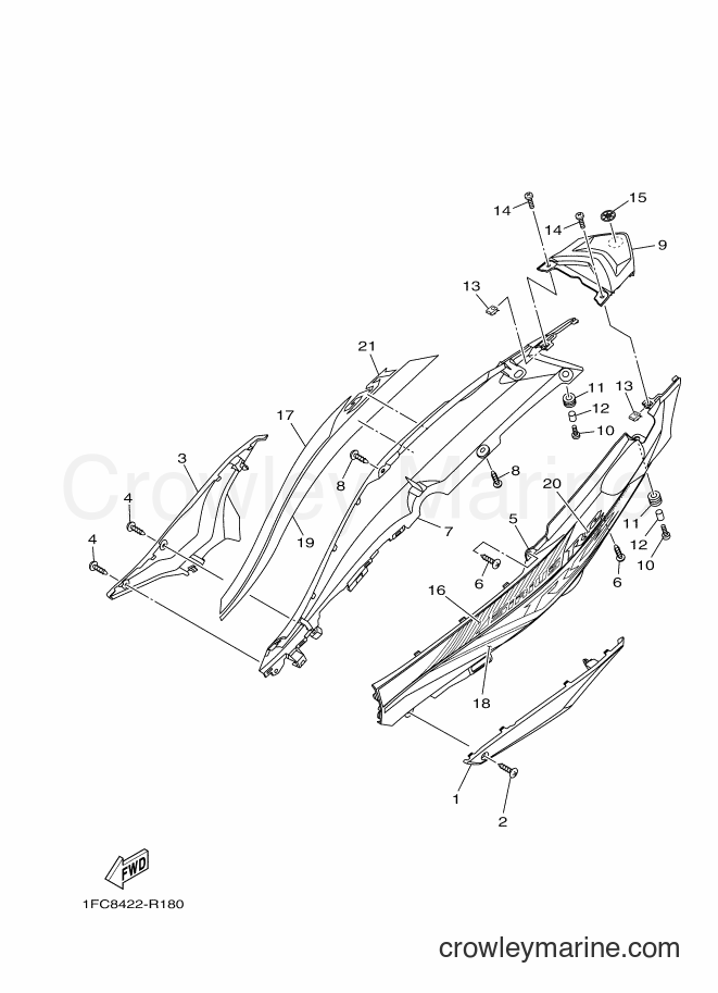 Yamaha Motors T115FLSEC (1FC8) [010] - SIDE COVER