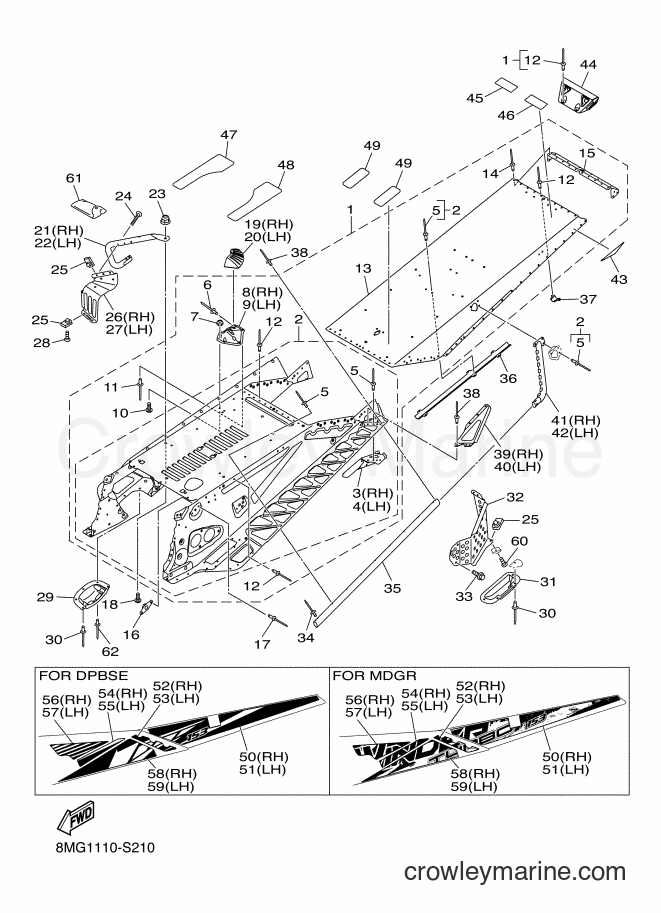 2017 Snowmobile SRS10XS53 - SRS10XS53 (8MG1) [010] - FRAME 2