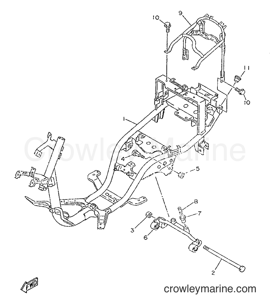 1996 Scooter YA50M - YA50M (5AK1) [999] - FRAME
