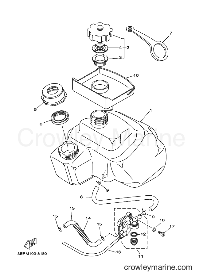 1999 Scooter SH50 - SH50 (3EPR) [010] - FUEL TANK