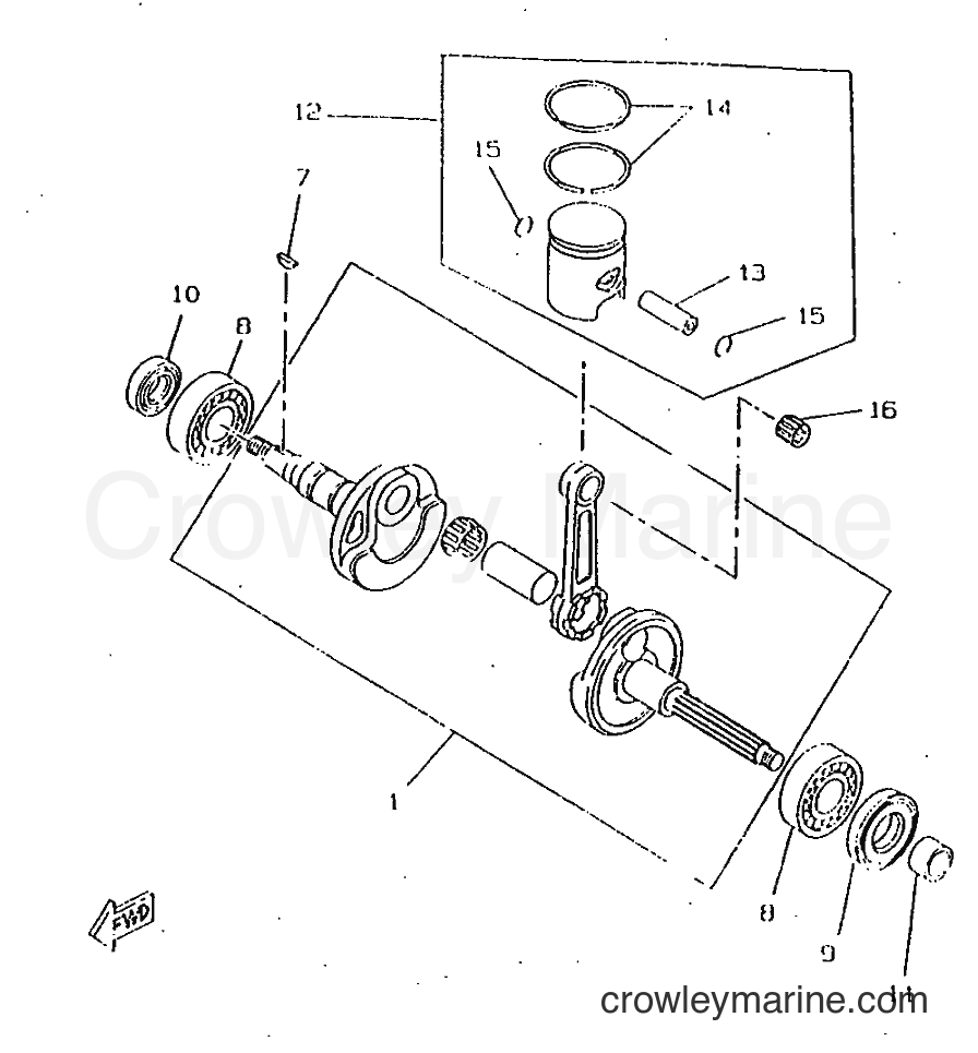 1997 Scooter CW50RSX - CW50RSX (5AA1) [999] - CRANKSHAFT & PISTON
