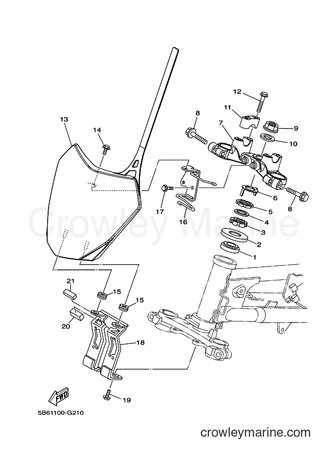 2013 Dirt Bike TT-R110E - TT-R110E (5B6R) [010] - STEERING