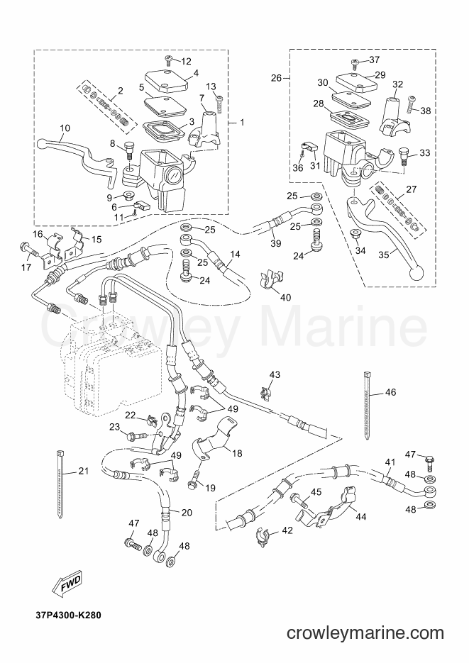 Yamaha Motors YP125RA (2AB3) [040] - FRONT MASTER CYLINDER