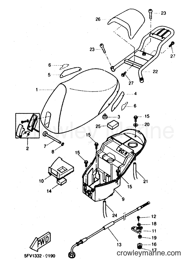 1999 Scooter YH50 - YH50 (5FV2) [010] - SEAT CARRIER
