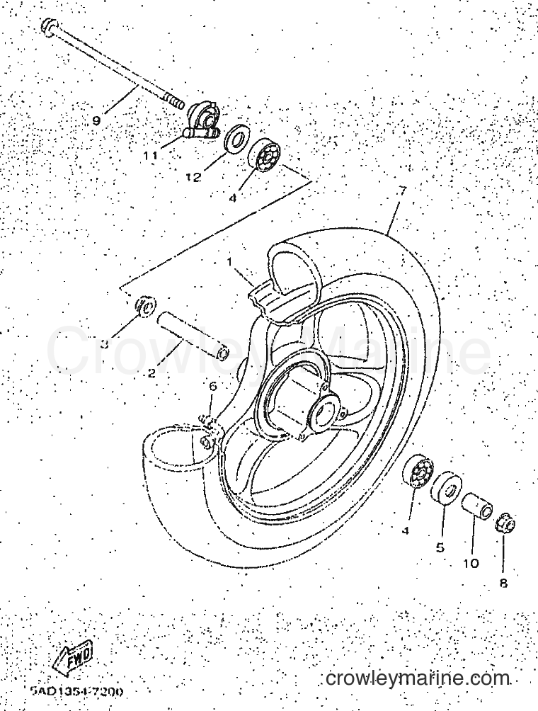 1998 Scooter YN50 - YN50 (5AD3) [999] - FRONT WHEEL