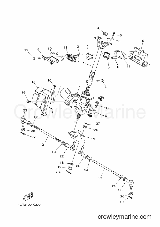 Yamaha Motors YFM450FWAD (1CTL) [010] - STEERING