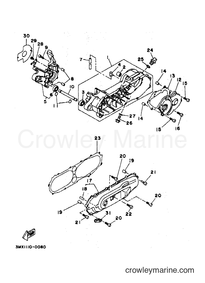 1990 Scooter CW50T - CW50T (3MX2) [010] - EXHAUST