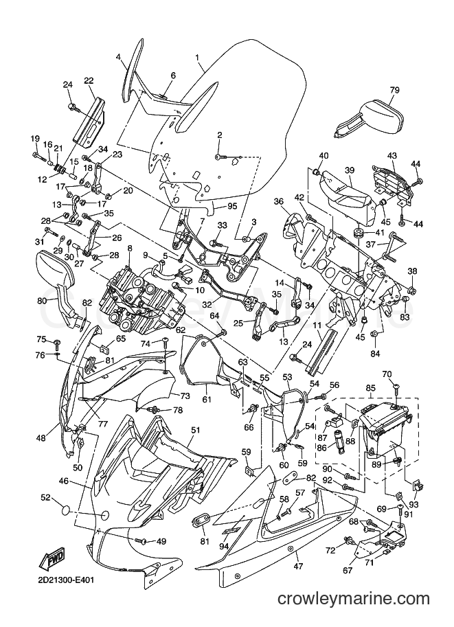 Yamaha Motors FJR1300AS (2D21) [060] - COWLING 1