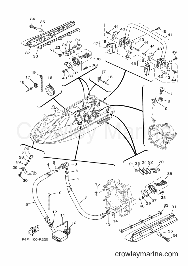 Yamaha Motors VX1050D-R (F4F2) [010] - HULL & DECK
