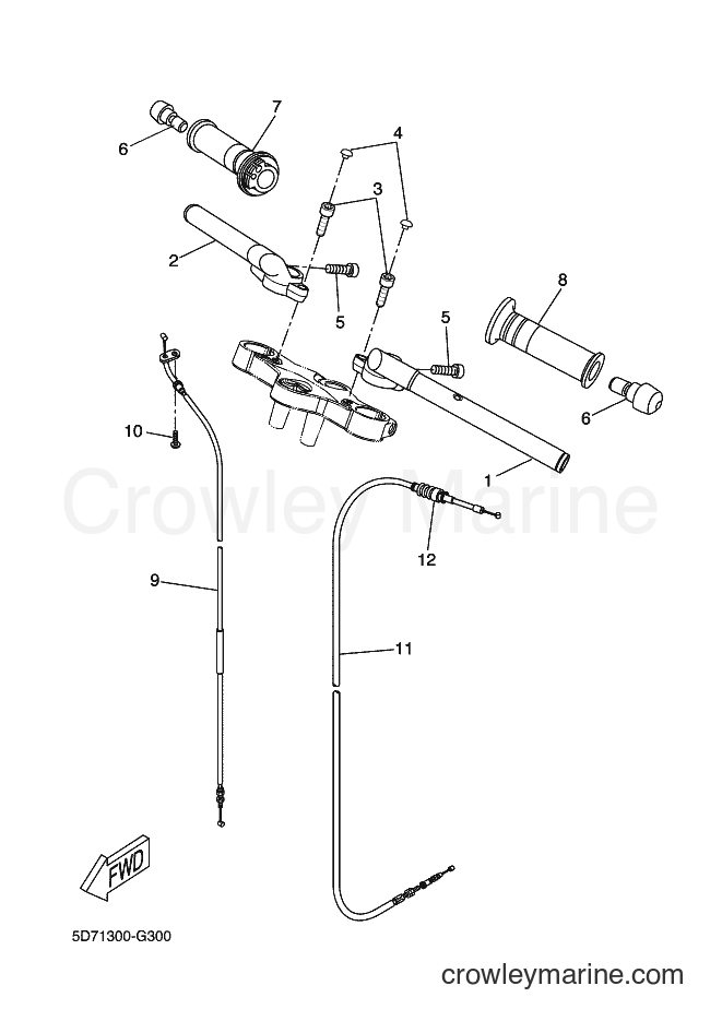 2009 Sport Bike YZF-R125 - YZF-R125 (5D75) [020] - STEERING HANDLE & CABLE