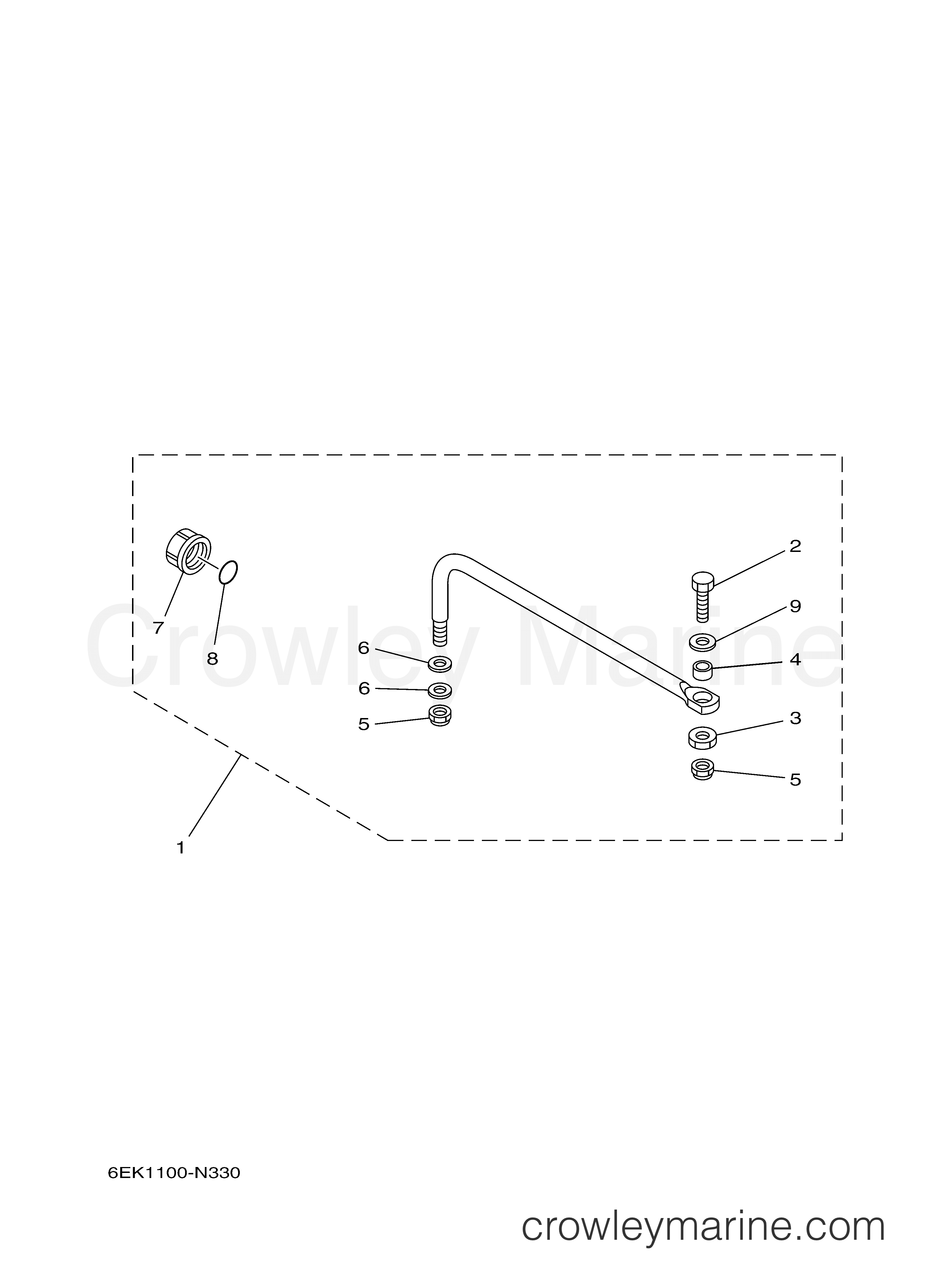 STEERING GUIDE 2014 Yamaha Outboard 115hp F115XB Crowley Marine
