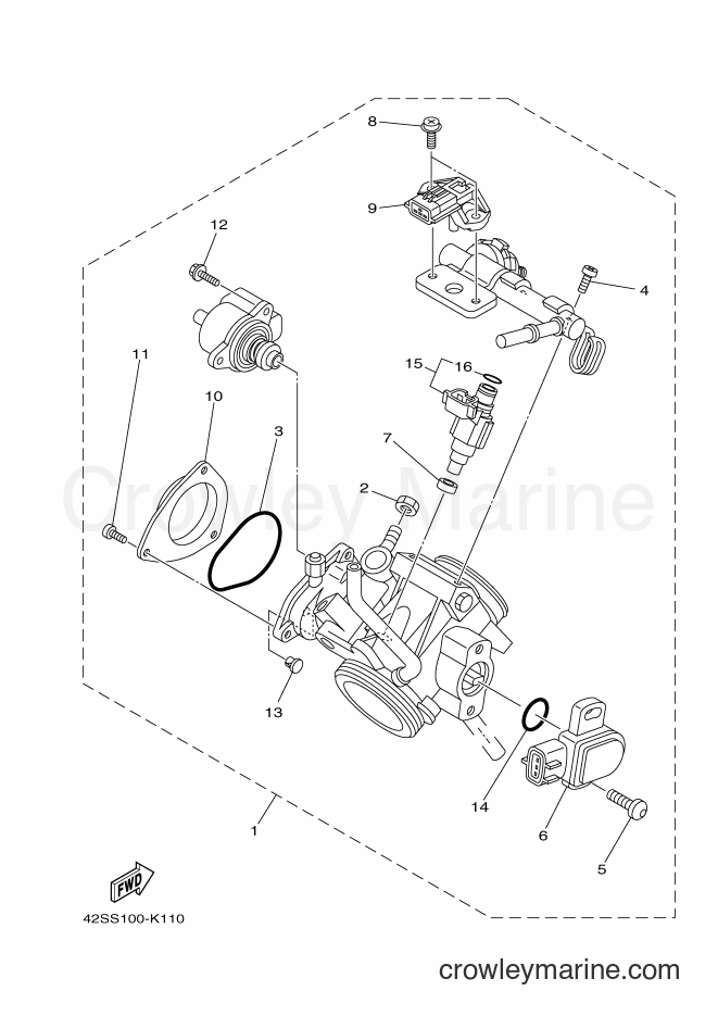 2012 ATV YXR700F - YXR700F (1RB7) [010] - THROTTLE BODY ASSY 1