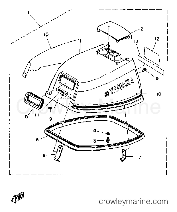 Yamaha Motors 6SD - TOP COWLING