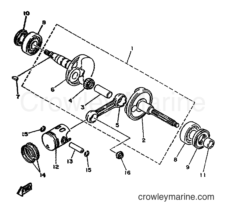 1995 Scooter YA50F - YA50F (4SN2) [999] - CRANKSHAFT & PISTON