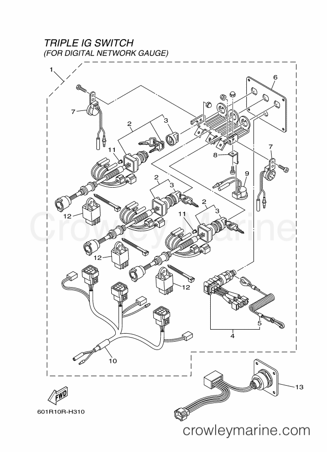 Yamaha Motors RIGGING REMOCON (602R) [999] - SWITCH & PANEL 9