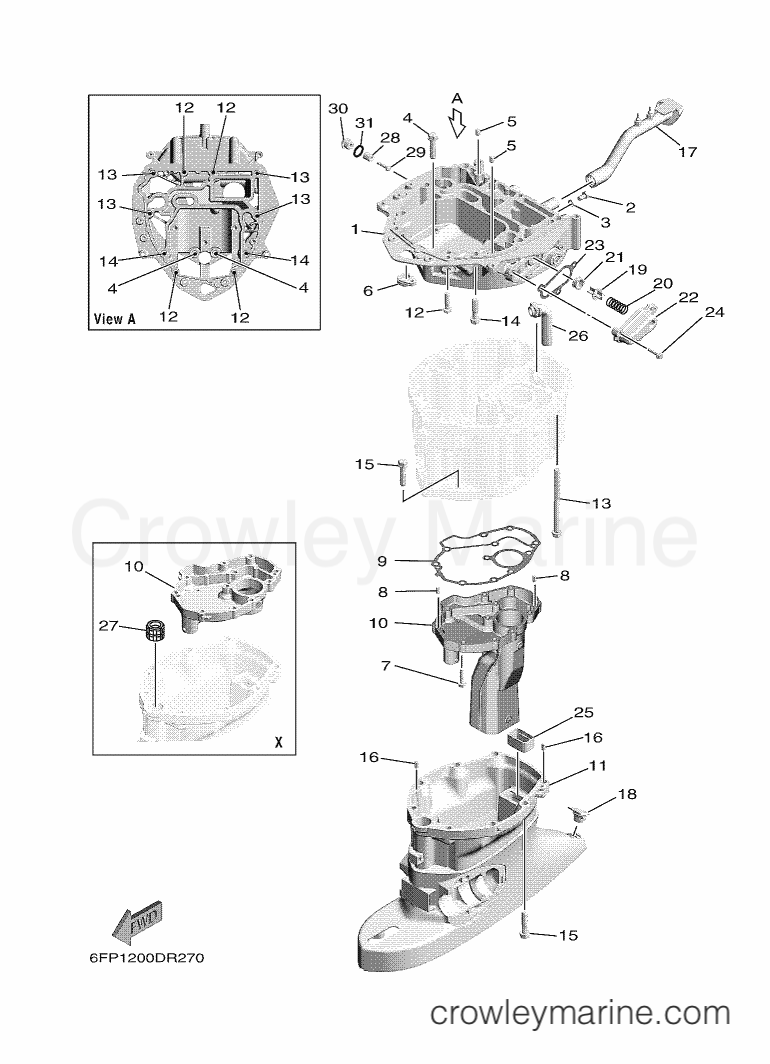 Yamaha Motors F80DETX (6HV1) [070] - UPPER CASING