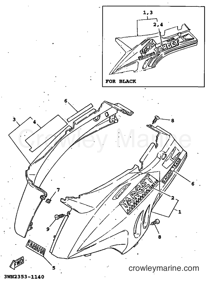 1996 Scooter CR50Z - CR50Z (3WN2) [999] - SIDE COVER
