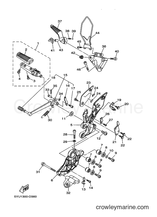 Yamaha Motors MT01 (5YU8) [030] - STAND & FOOTREST 2