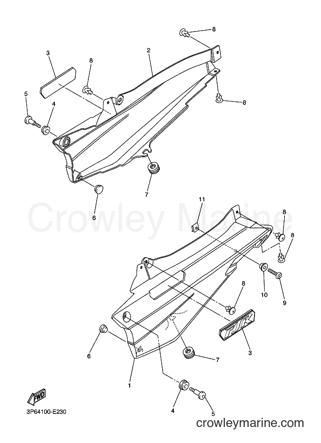 2008 Sport Bike FJR1300A - FJR1300A (3P6H) [010] - SIDE COVER