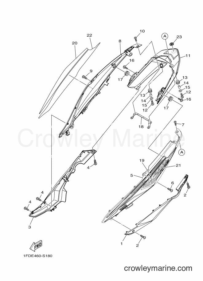 2017 Scooter T115FLSEC - T115FLSEC (1FDE) [010] - SIDE COVER