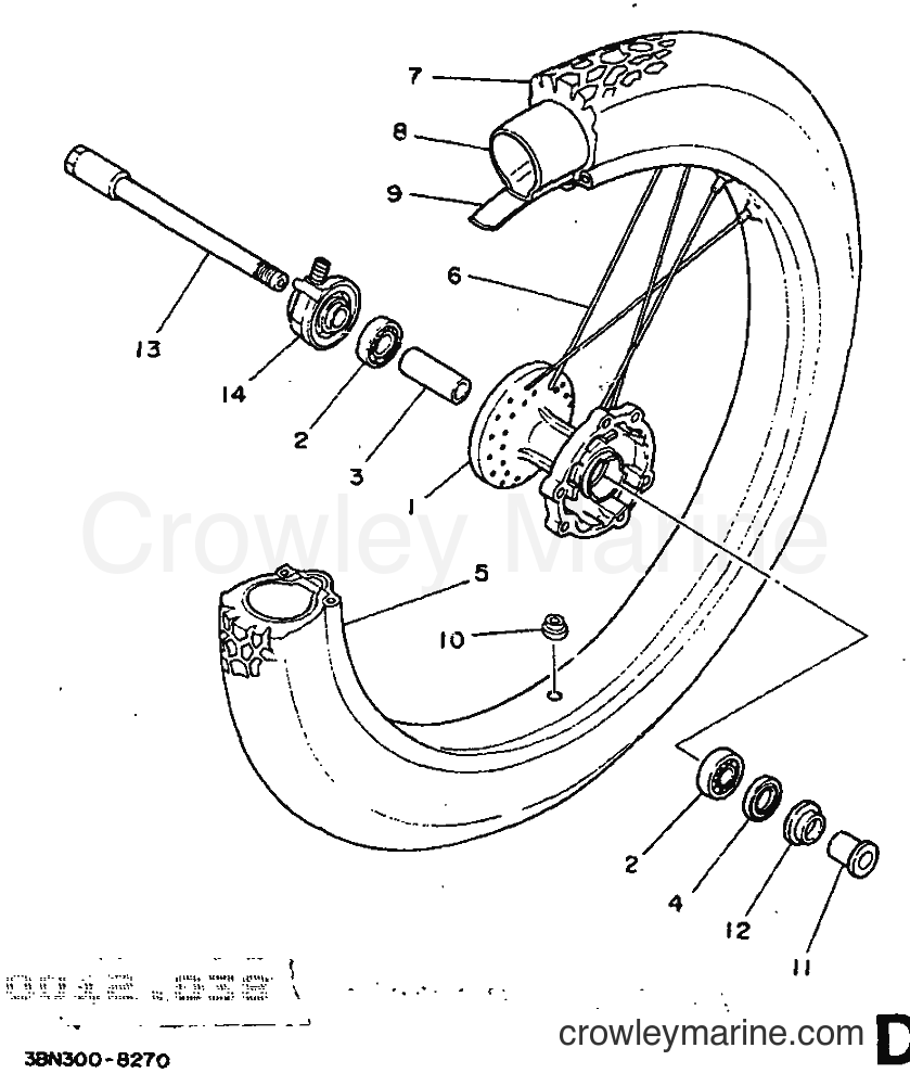 1991 Dirt Bike DT125R - DT125R (3PY3) [999] - FRONT WHEEL