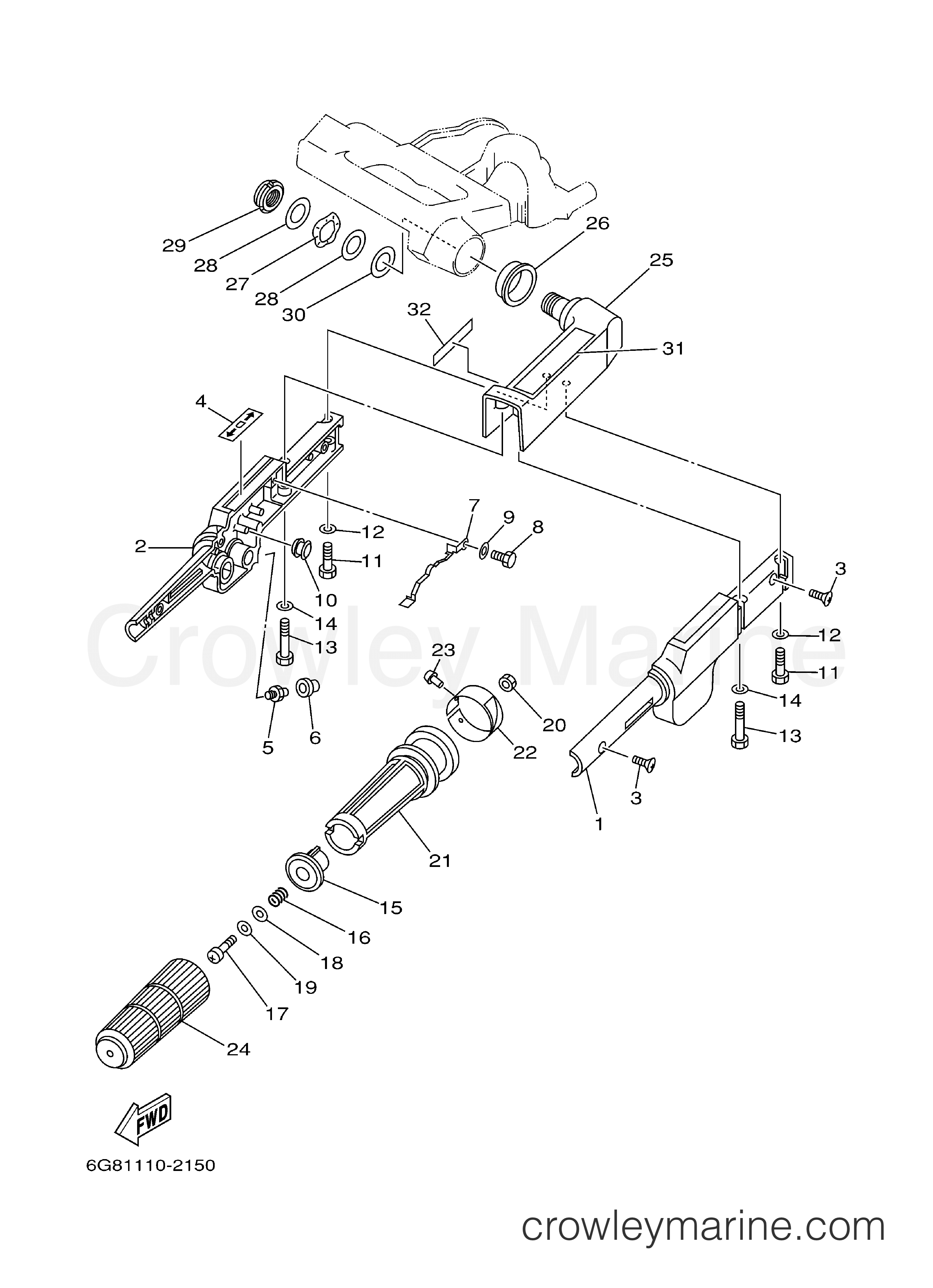 Yamaha Motors T9.9ELRD - STEERING EH