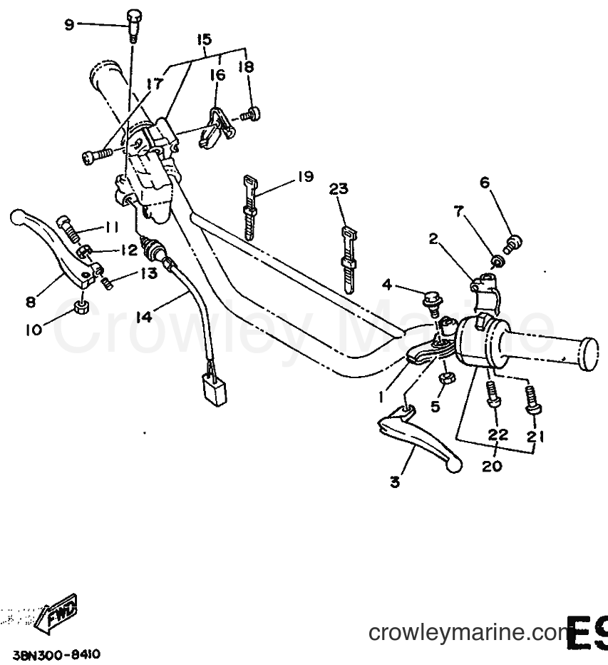 1989 Dirt Bike DT125R - DT125R (3PY2) [999] - HANDLE SWITCH & LEVER