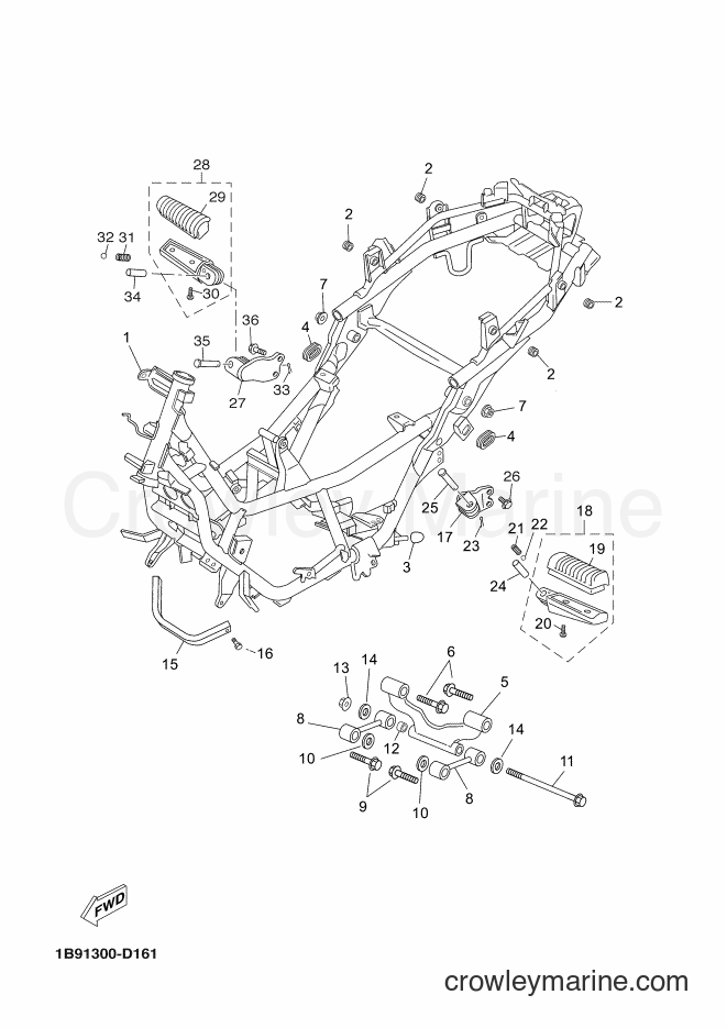 2006 Scooter YP125R - YP125R (1B92) [010] - FRAME