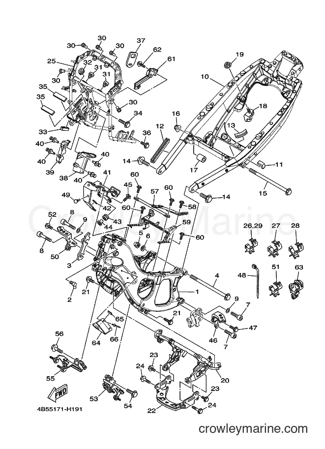 Yamaha Motors XP500 (4B5B) [010] - FRAME