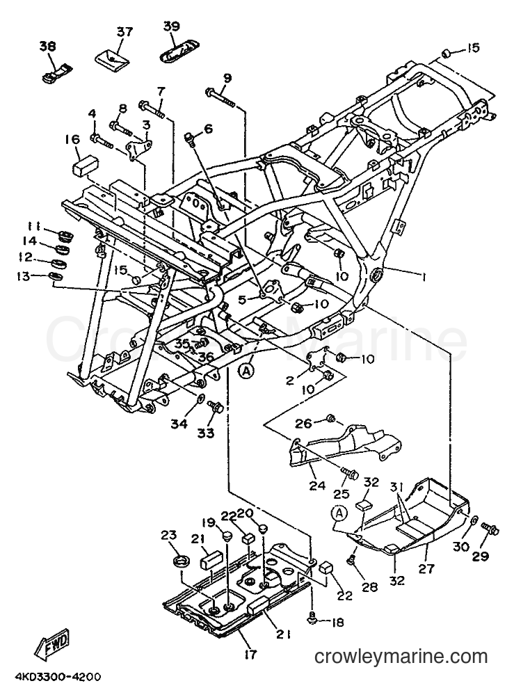 1994 ATV YFB250FW - YFB250FW (4KD3) [999] - FRAME