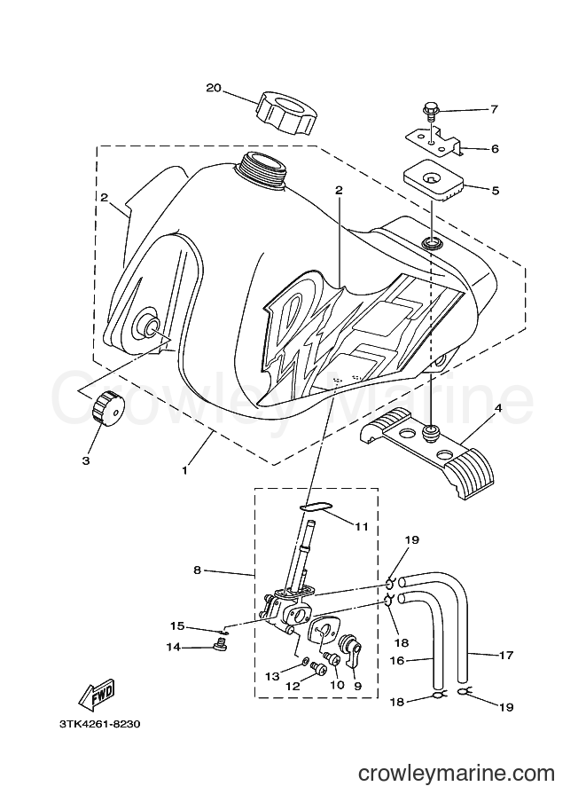 Yamaha Motors DT175 (3FJB) [010] - FUEL TANK