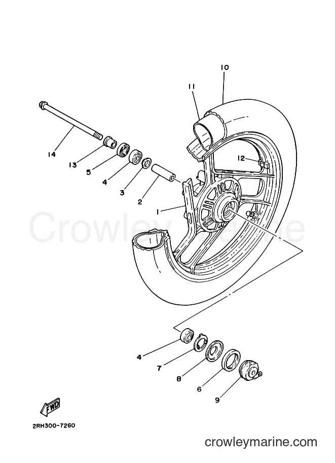 1987 Scooter TZR75 - TZR75 (2UV) [999] - FRONT WHEEL