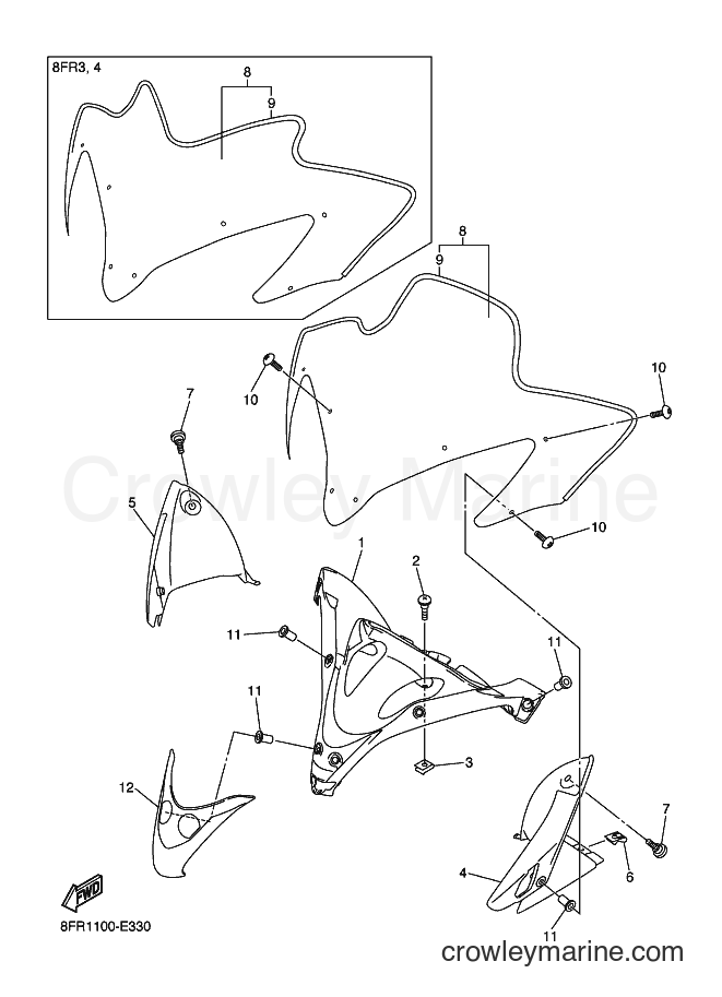 Yamaha Motors RX10R (8FR3) [020] - WINDSHIELD