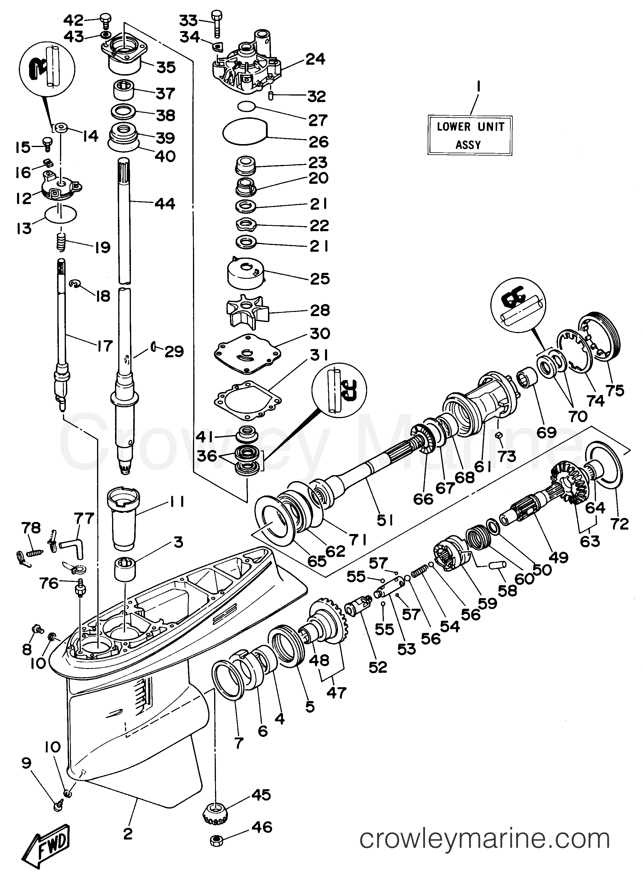 Yamaha Motors L130TXRU - LOWER CASING DRIVE 3 L130