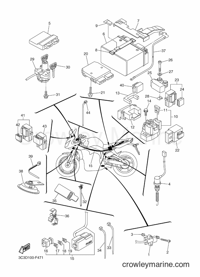 2010 Street Bike FZ1-S - FZ1-S (1CA4) [010] - ELECTRICAL 2