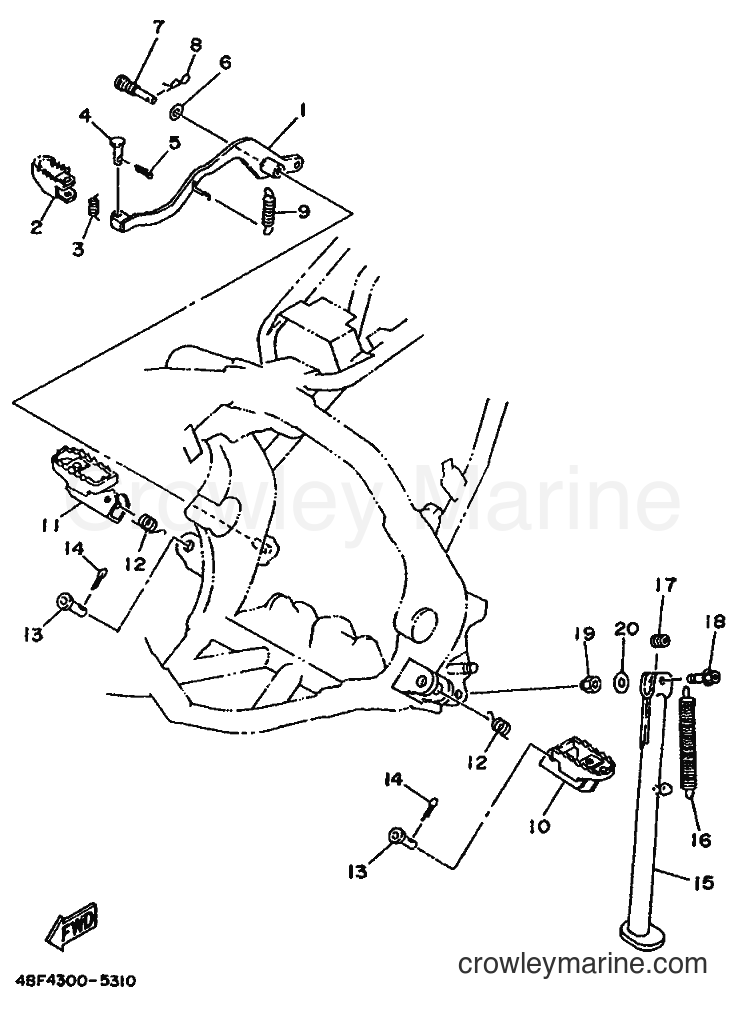Yamaha Motors WR200R (4BF4) [999] - STAND & FOOTREST