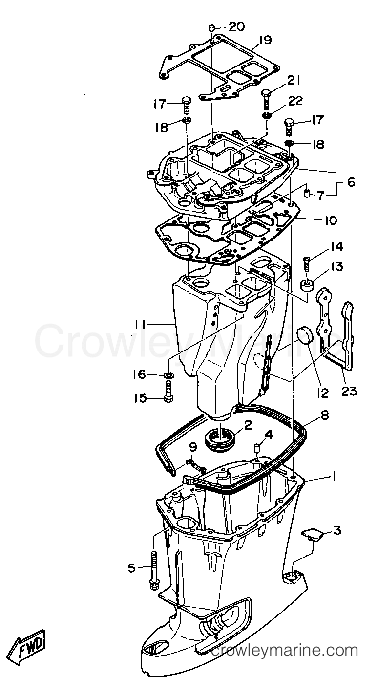 Yamaha Motors C55TLRT - UPPER CASING