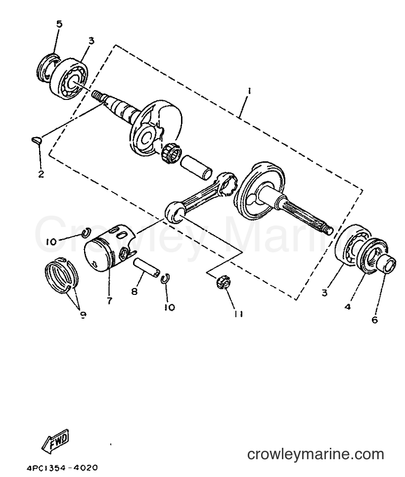 1994 Scooter YA50R - YA50R (4PC2) [010] - CRANKSHAFT & PISTON