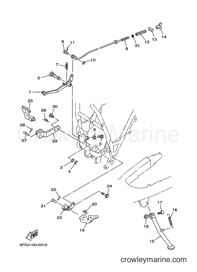2000 Dirt Bike TT-R225 - TT-R225 (5FG6) [010] - STAND & FOOTREST