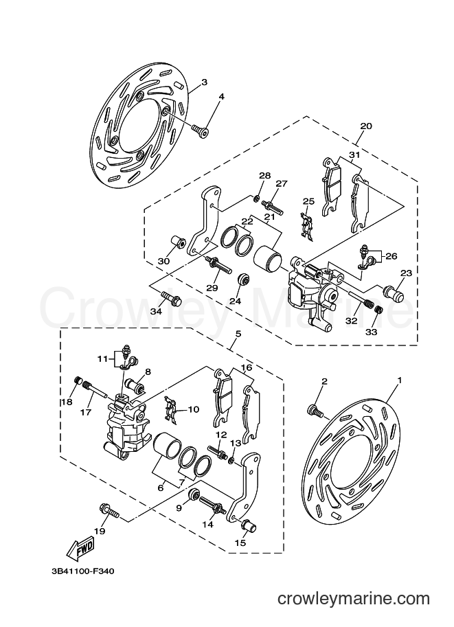 2018 ATV YFM700FWBD - YFM700FWBD (B32F) [010] - FRONT BRAKE CALIPER