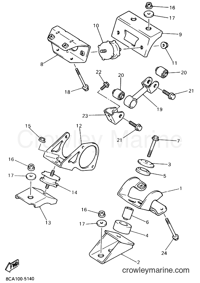 Yamaha Motors VX600ST (8CC2) [999] - ENGINE BRACKET