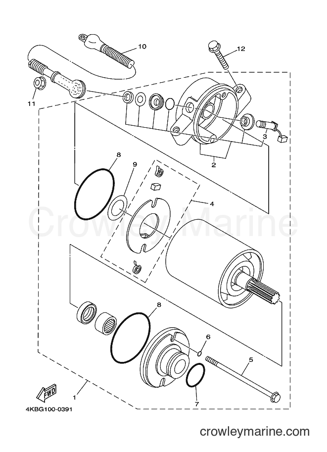 2009 ATV YFM400FWN - YFM400FWN (4S1B) [010] - STARTING MOTOR