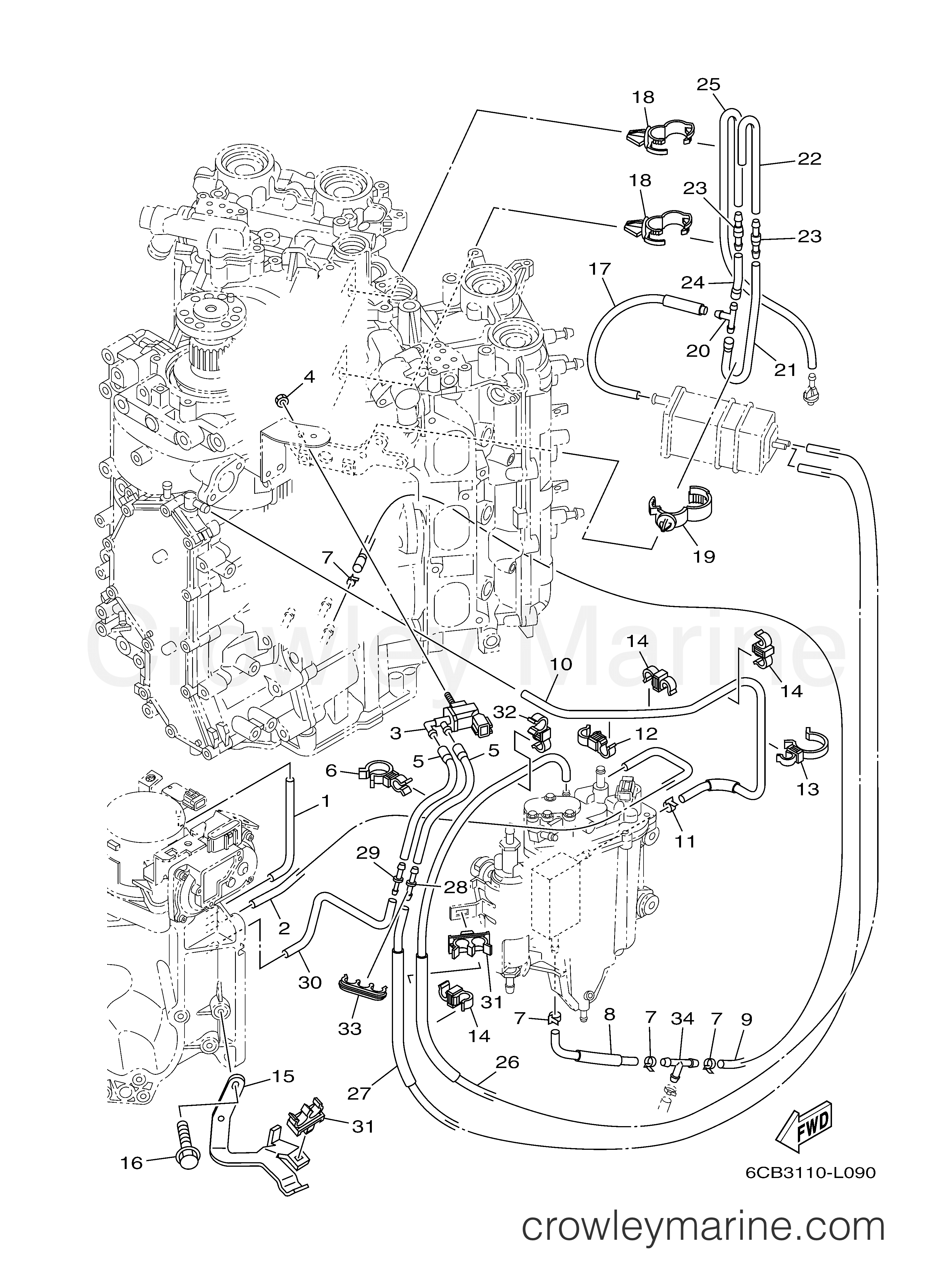 Yamaha Motors F250UCA - INTAKE 2