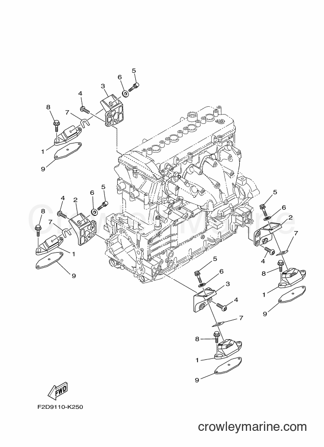 Yamaha Motors SAT1800C (F3FD) [020] - ENGINE MOUNT