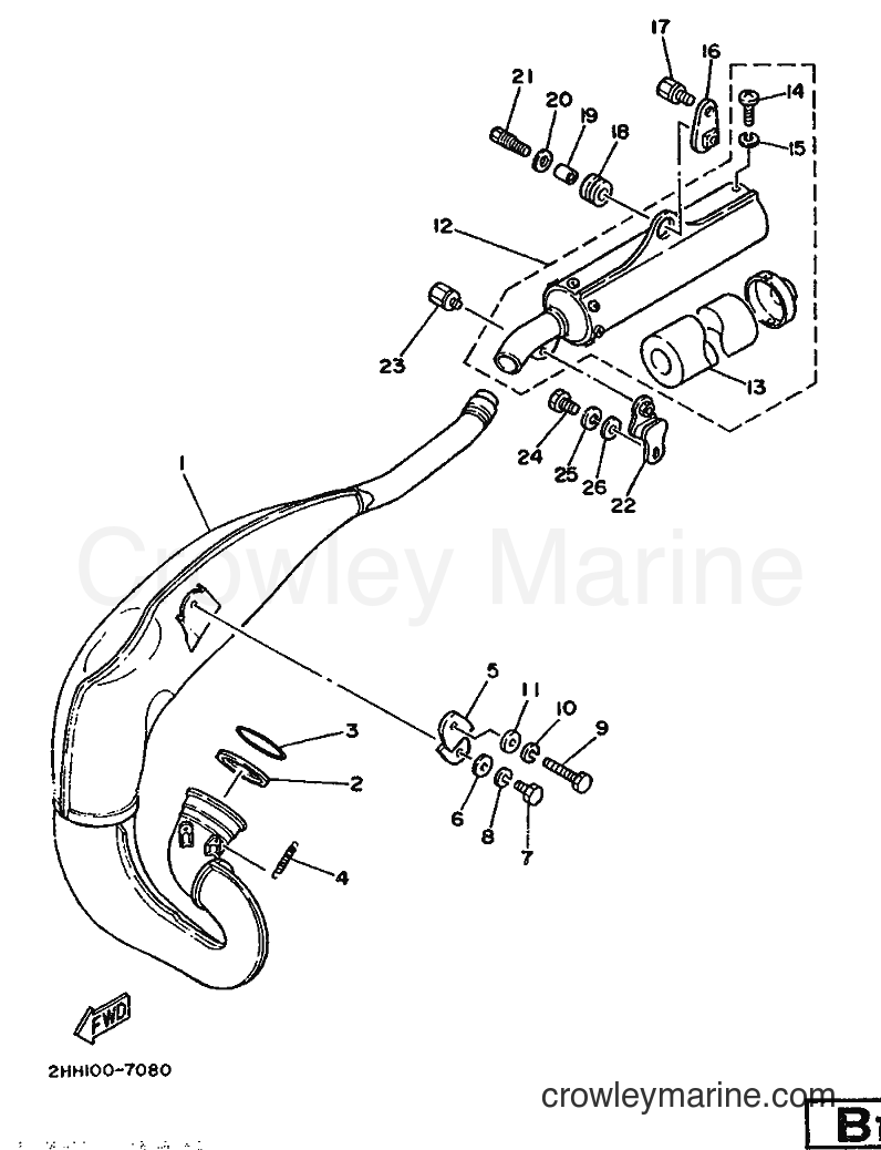 Yamaha Motors YZ250 (2HH) [999] - EXHAUST