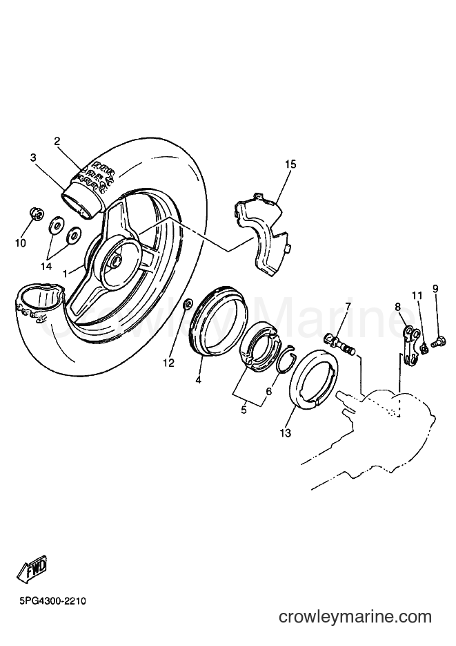 2003 Dirt Bike PW50 - PW50 (5PG6) [080] - REAR WHEEL