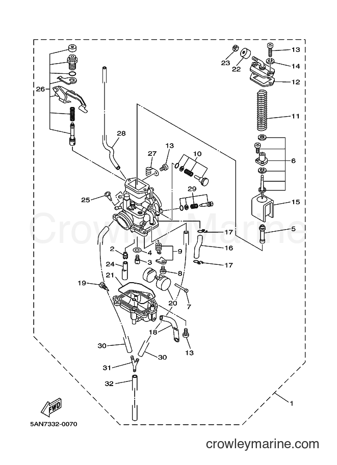 2002 Dirt Bike TDR125 - TDR125 (5ANB) [010] - CARBURETOR